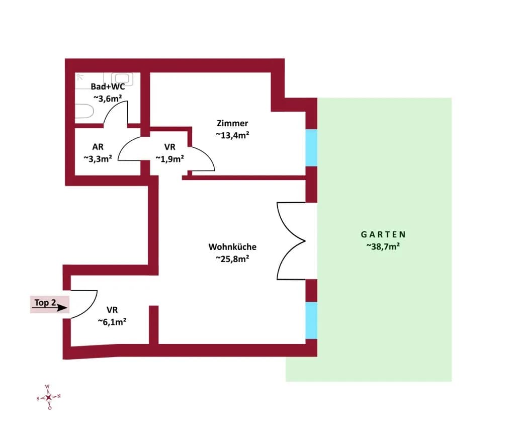 2-Zimmer-Wohnung kaufen in Wien – 54,09 m², € 299.900 – Bild 6 von 6