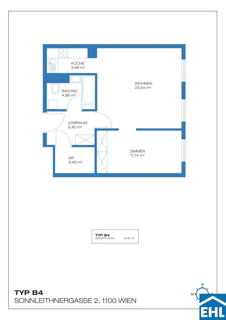 Immobilie kaufen in Wien – 52,66 m², € 269.000 – Bild 14 von 14