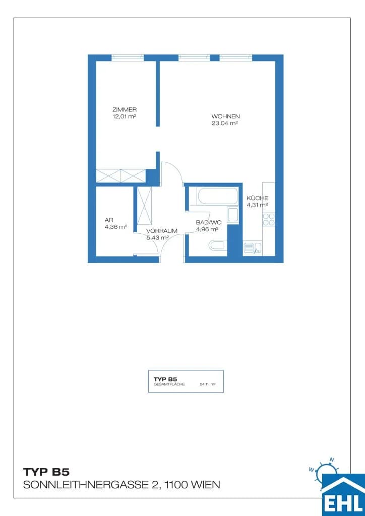 Immobilie kaufen in Wien – 54,11 m², € 260.000 – Bild 12 von 12