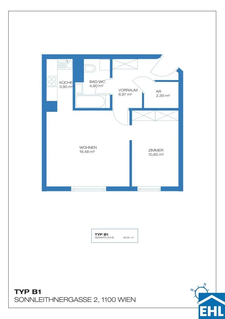 Immobilie kaufen in Wien – 48,29 m², € 245.000 – Bild 15 von 15