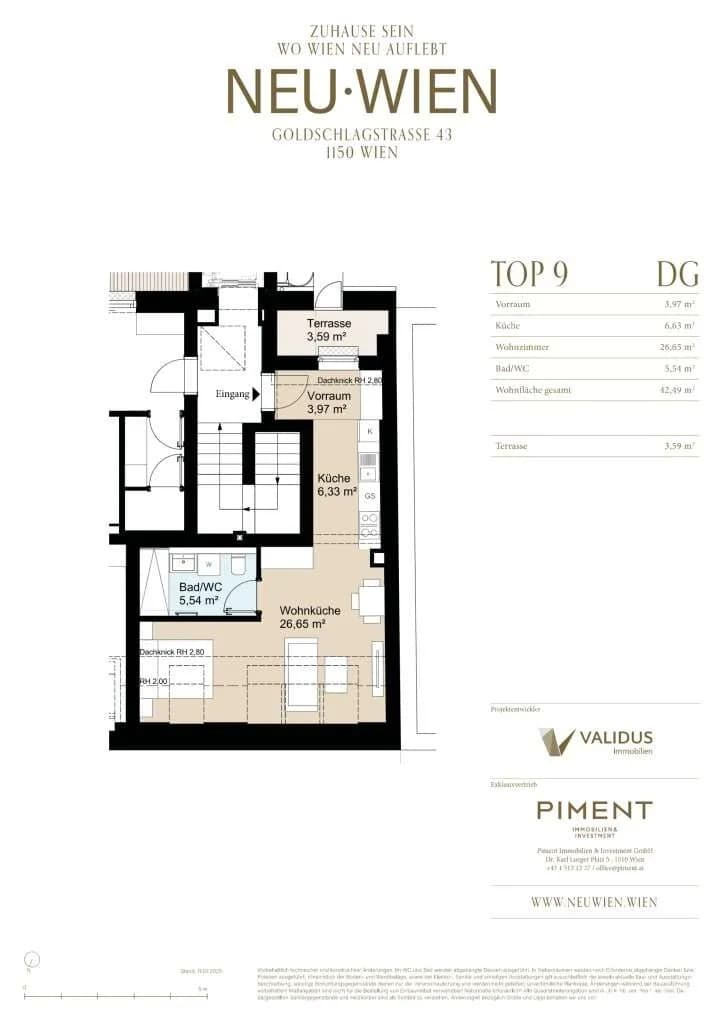 1-Zimmer-Wohnung kaufen in Wien – 42,49 m², € 439.000 – Bild 13 von 13