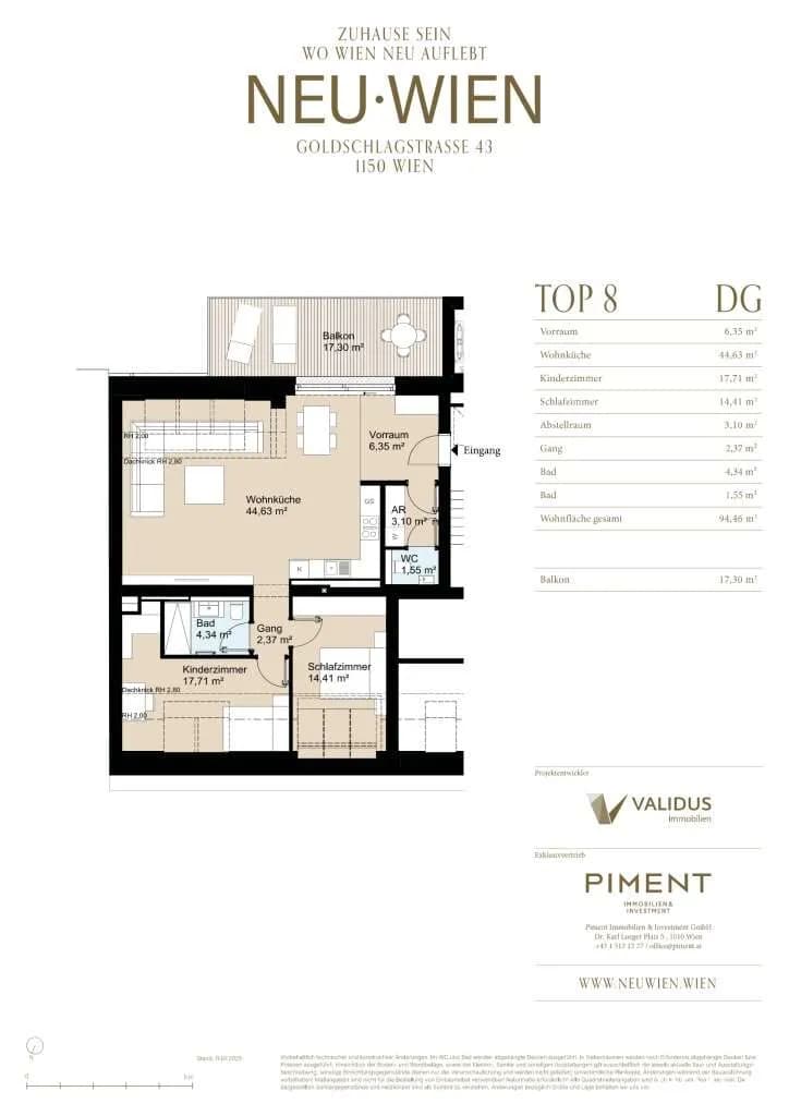 3-Zimmer-Wohnung kaufen in Wien – 94,64 m², € 1.035.000 – Bild 13 von 13