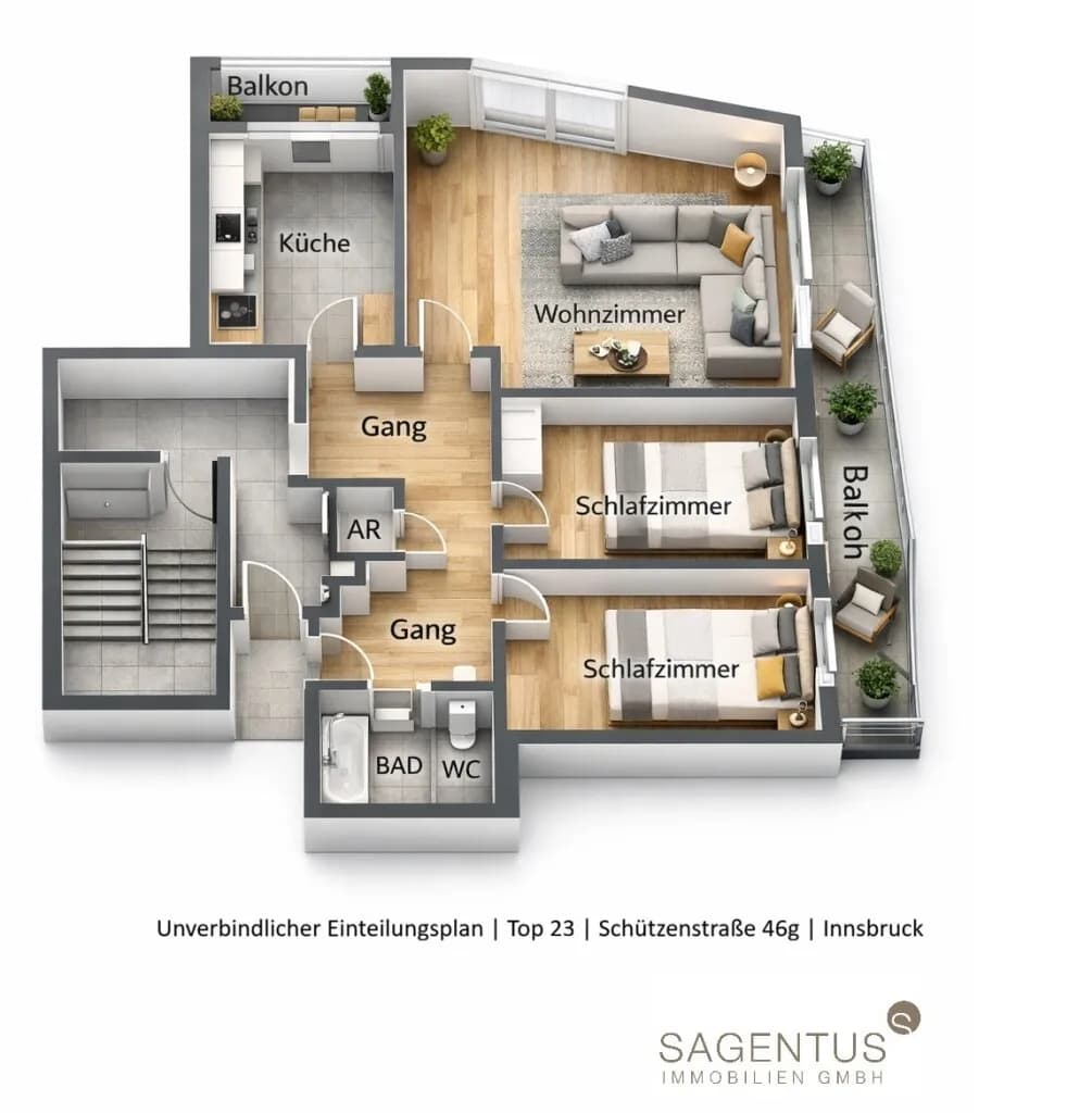 3-Zimmer-Wohnung kaufen in Innsbruck – 91 m², € 398.000 – Bild 27 von 28
