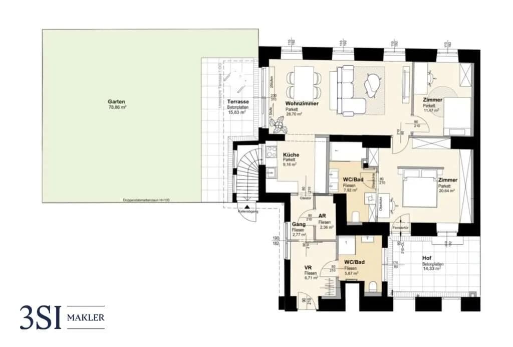 3-Zimmer-Wohnung kaufen in Wien – 96,83 m², € 845.000 – Bild 8 von 8
