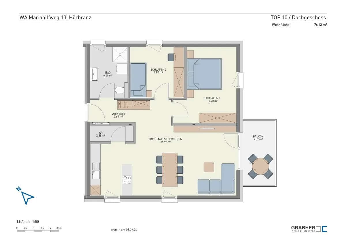 3-Zimmer-Wohnung kaufen in Bregenz – 74,13 m², € 465.500 – Bild 5 von 5