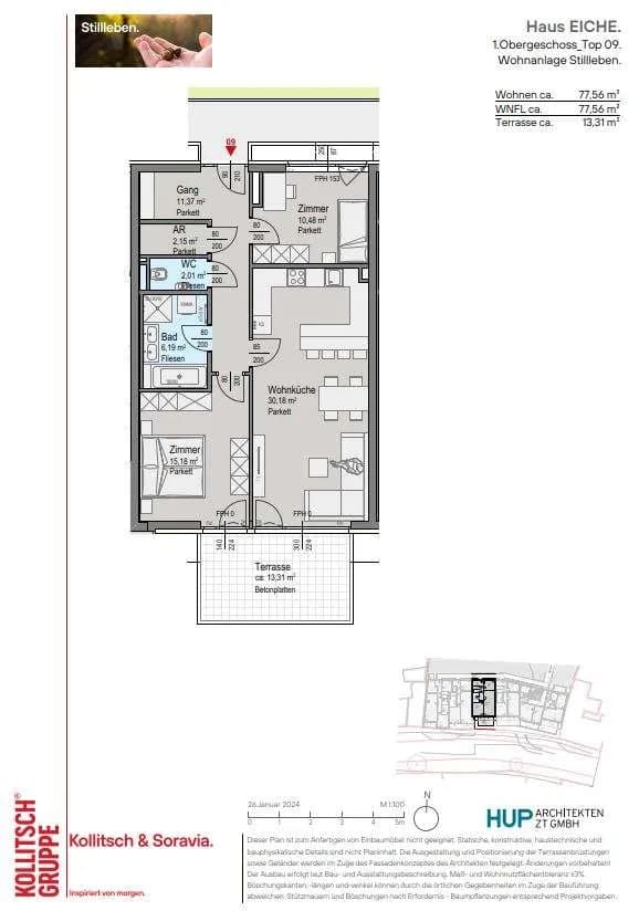 3-Zimmer-Wohnung kaufen in Mödling – 77,56 m², € 430.500 – Bild 9 von 9