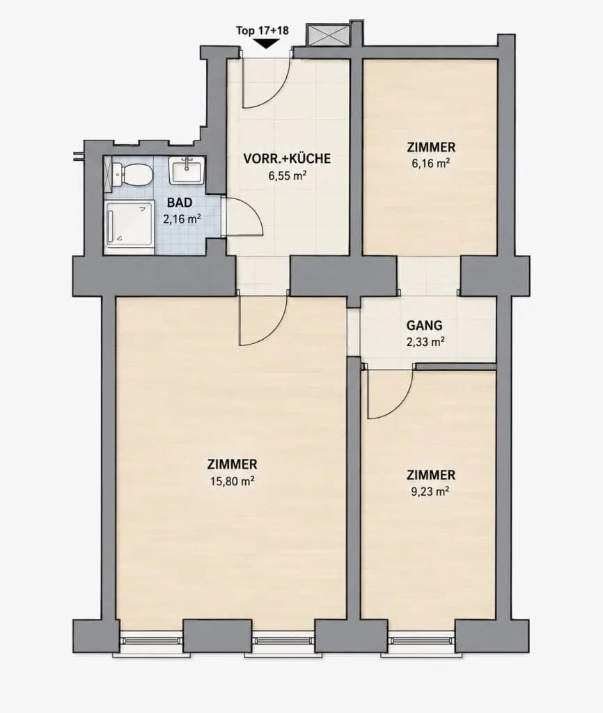 Wohnung kaufen in Wien – 30 m², € 99.000 – Bild 27 von 34