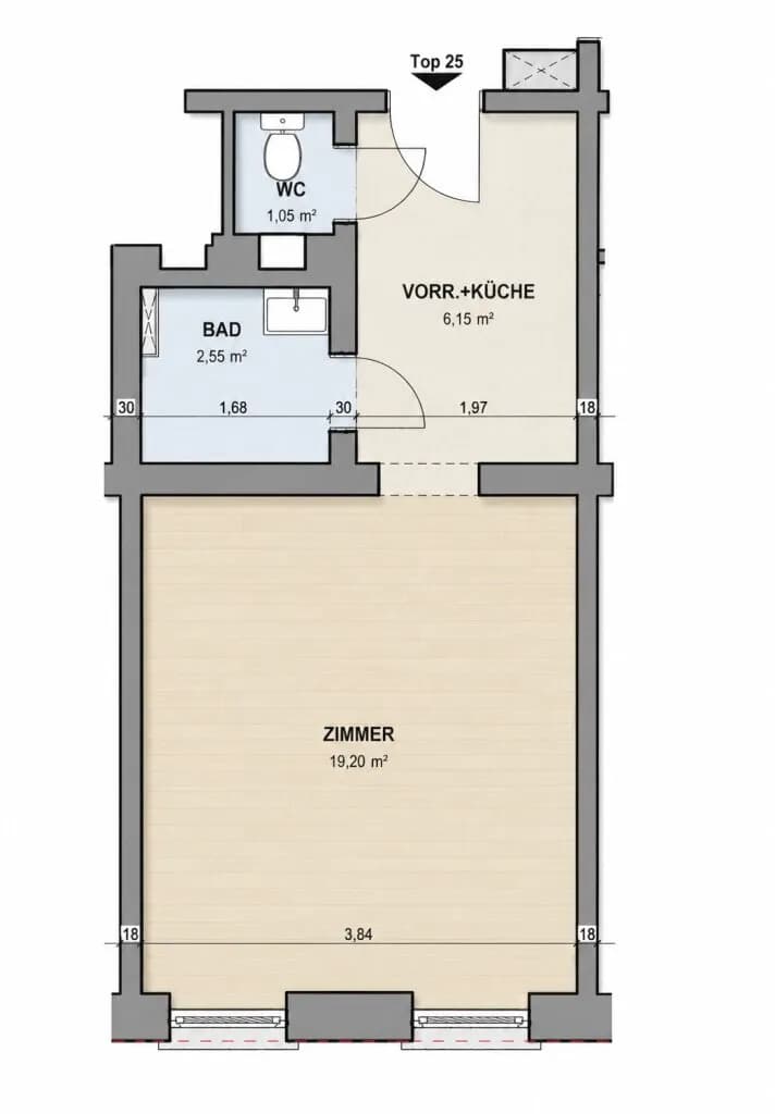 Wohnung kaufen in Wien – 30 m², € 99.000 – Bild 31 von 34