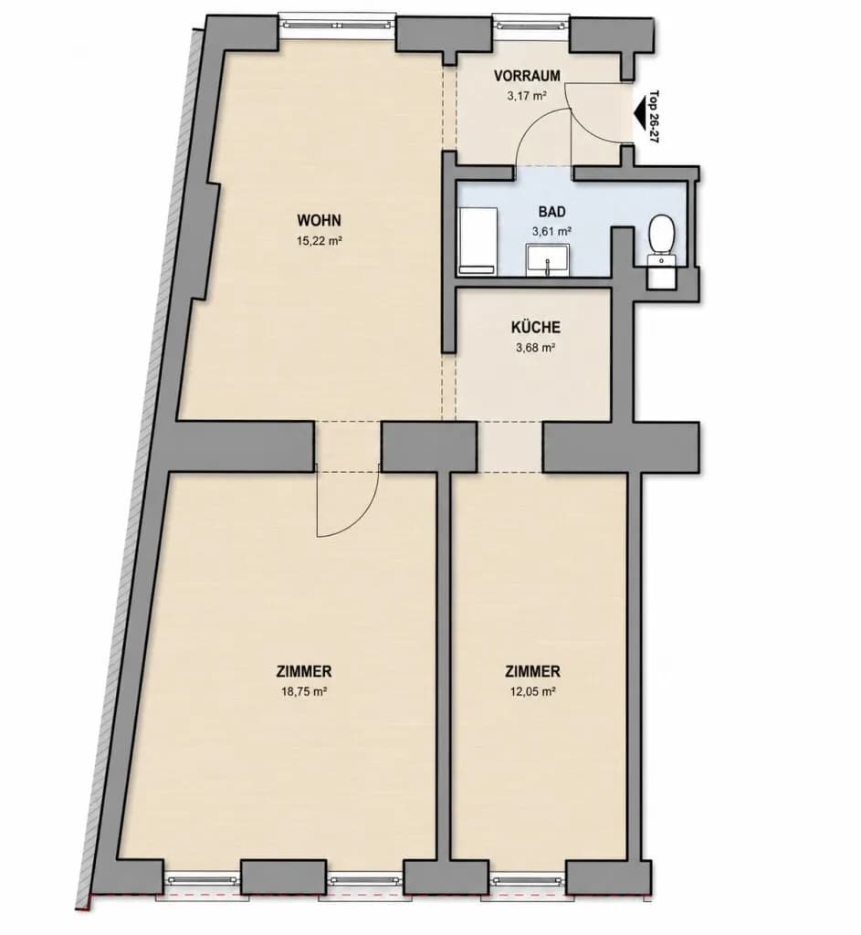 Wohnung kaufen in Wien – 30 m², € 99.000 – Bild 32 von 34