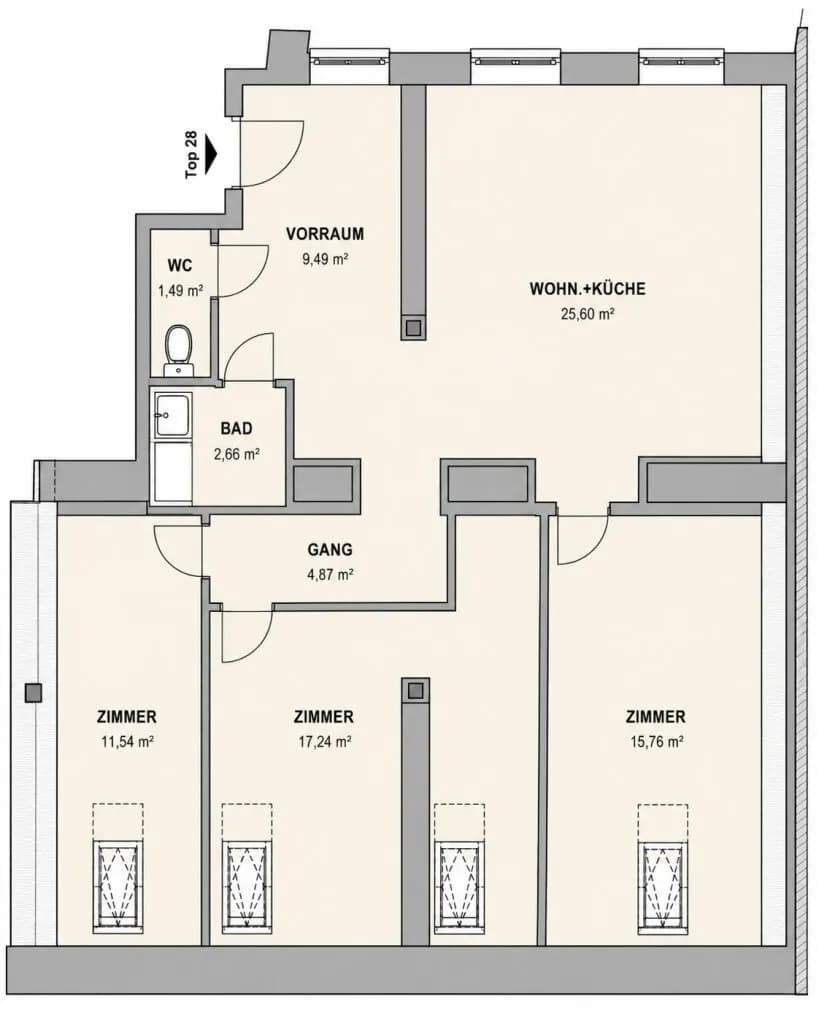 Wohnung kaufen in Wien – 30 m², € 99.000 – Bild 33 von 34