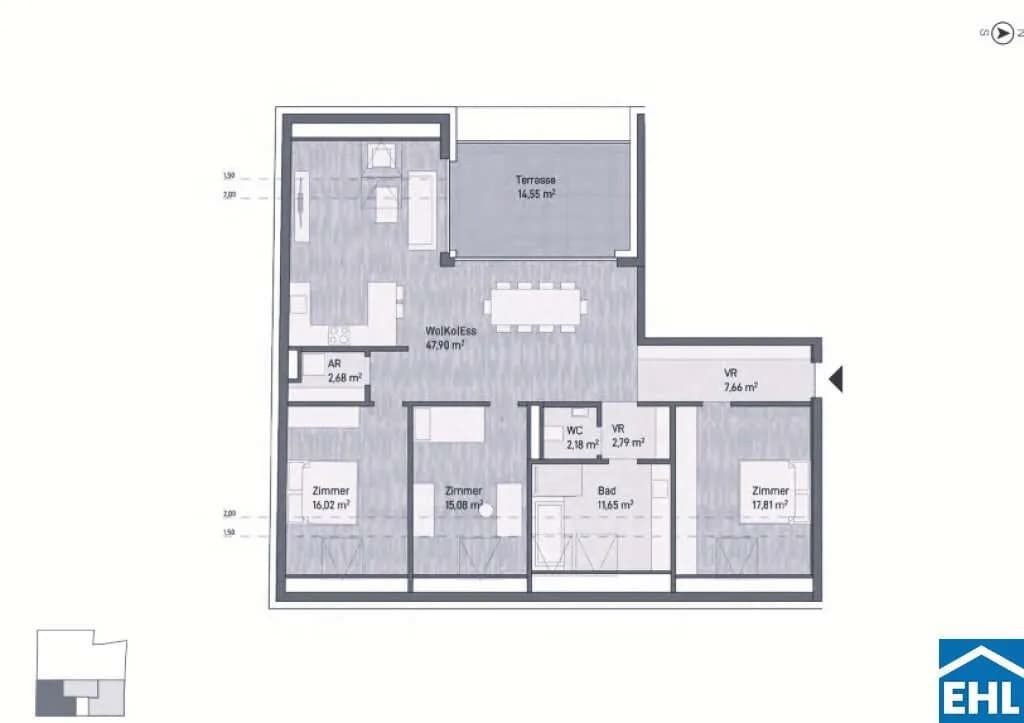 4-Zimmer-Wohnung kaufen in Graz – 123,77 m², € 904.849 – Bild 5 von 5