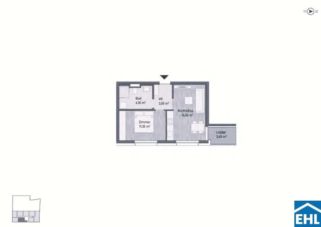 2-Zimmer-Wohnung kaufen in Graz – 37,64 m², € 228.256 – Bild 5 von 5