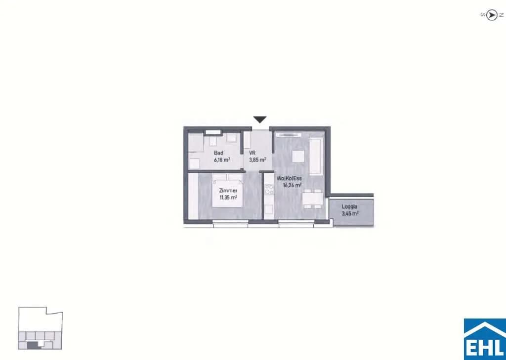 2-Zimmer-Wohnung kaufen in Graz – 37,64 m², € 222.550 – Bild 5 von 5
