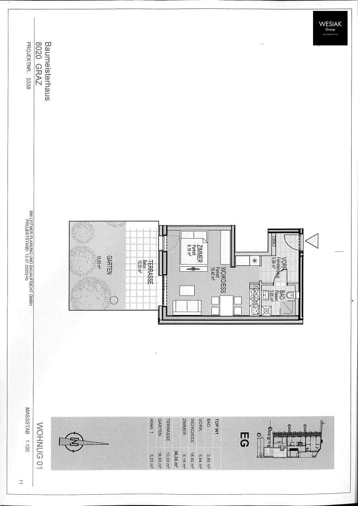 1-Zimmer-Wohnung mieten in Graz – 36 m², € 562 – Bild 17 von 17