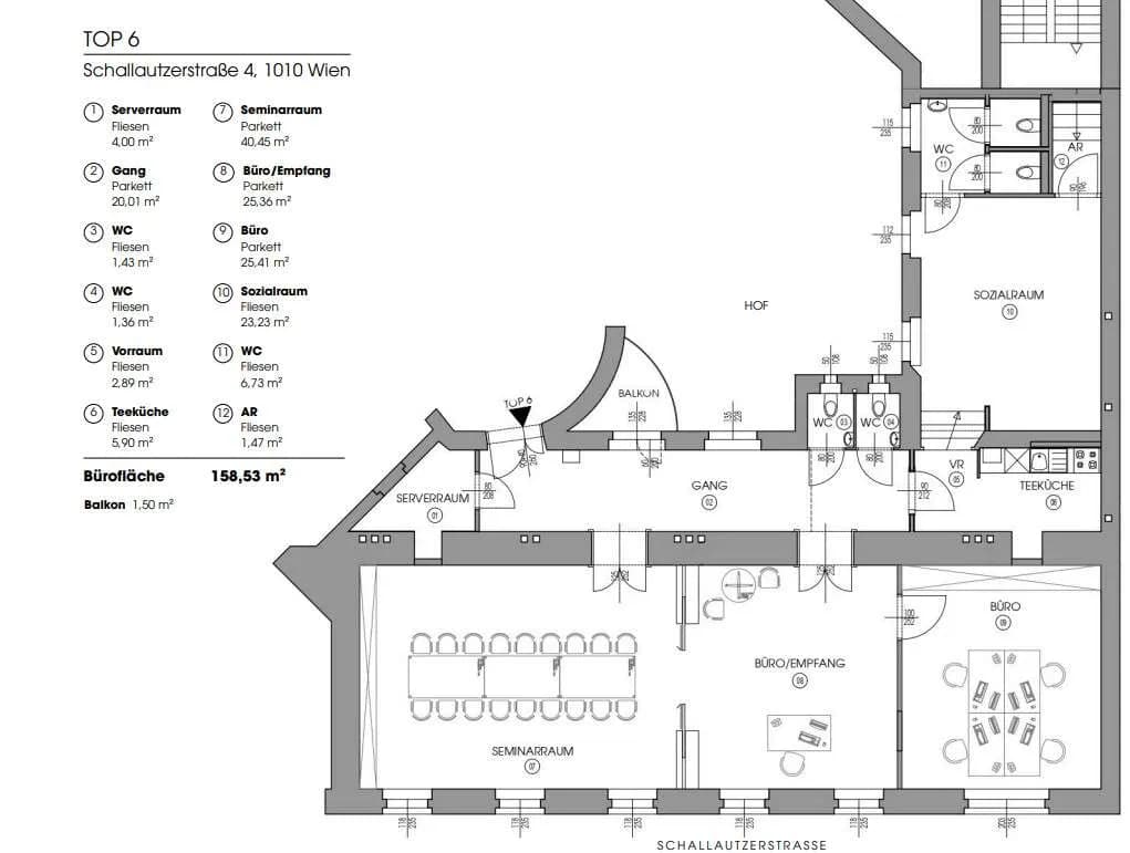 Gewerbeimmobilie mieten in Wien – 159 m², € 22 – Bild 19 von 19