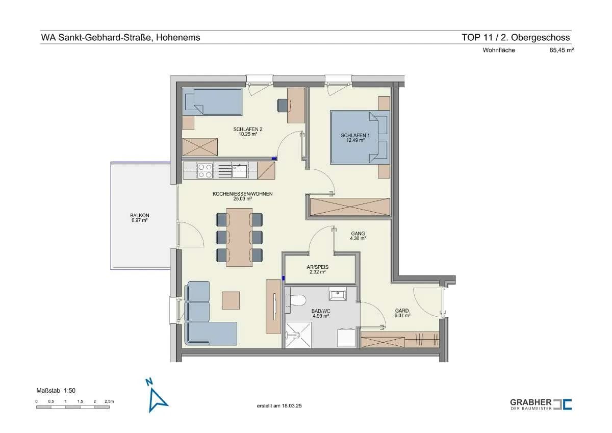 3-Zimmer-Wohnung kaufen in Dornbirn – 65,45 m², € 376.500 – Bild 6 von 6