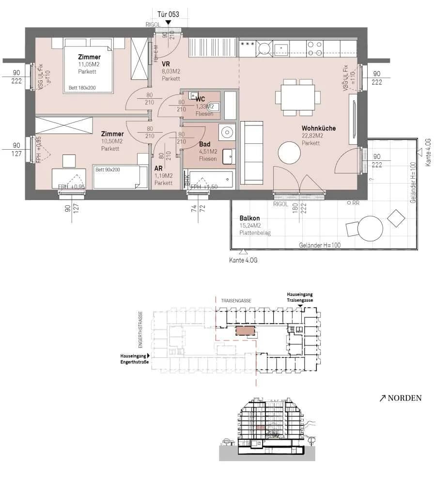 3-Zimmer-Wohnung kaufen in Wien – 59,27 m², € 391.700 – Bild 14 von 14