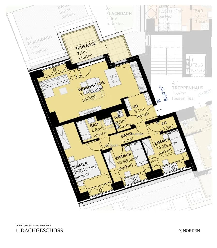 4-Zimmer-Wohnung kaufen in Wien – 86,5 m², € 619.500 – Bild 11 von 11