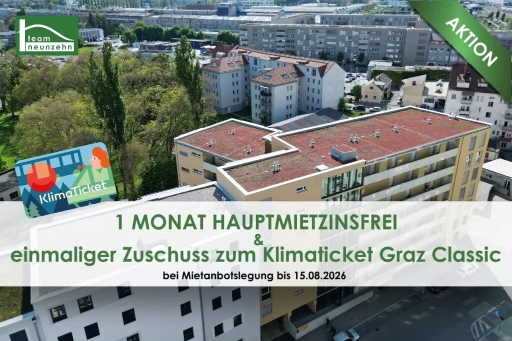 2-Zimmer-Wohnung mieten in Graz – 48,02 m², € 689