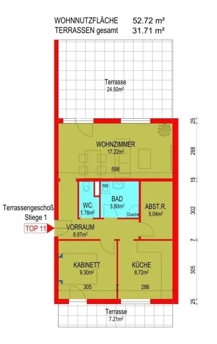 3-Zimmer-Wohnung mieten in Wien – 52 m², € 1.290 – Bild 2 von 29