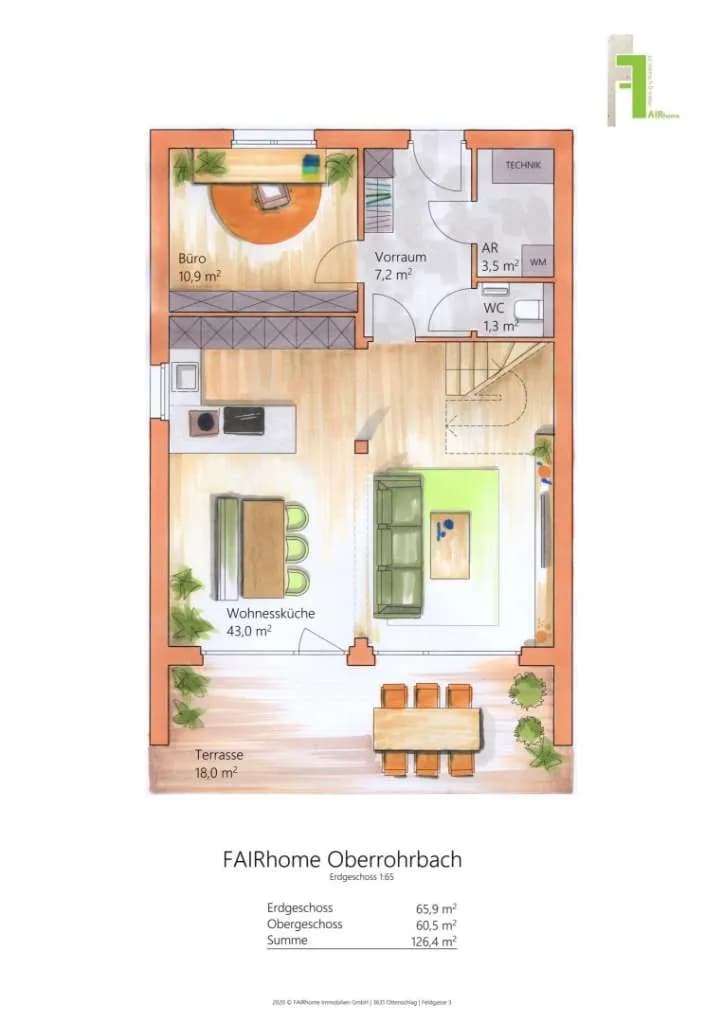 5-Zimmer-Haus mieten in Korneuburg – 126 m², € 1.644 – Bild 6 von 8