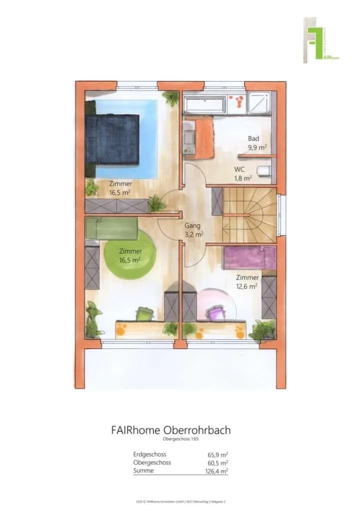 5-Zimmer-Haus mieten in Korneuburg – 126 m², € 1.644 – Bild 7 von 8