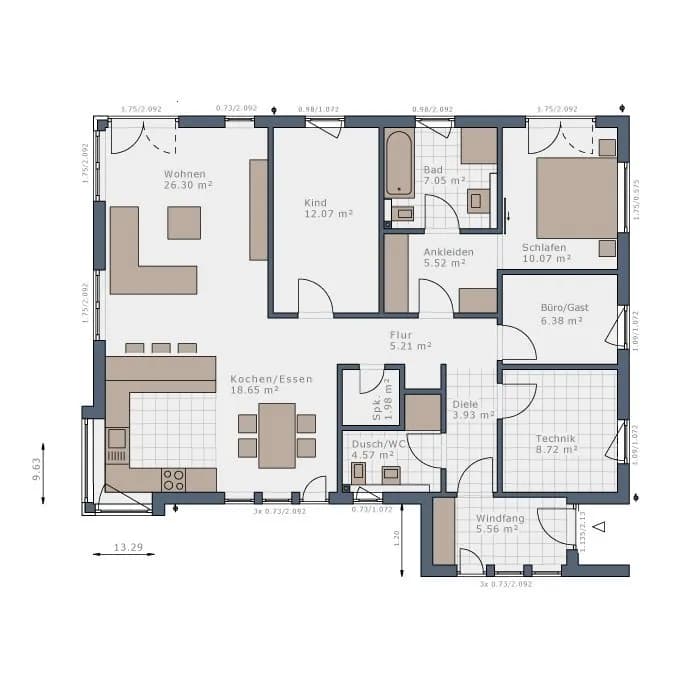 4-Zimmer-Haus kaufen in Wien – 181 m², € 1.298.500 – Bild 4 von 6