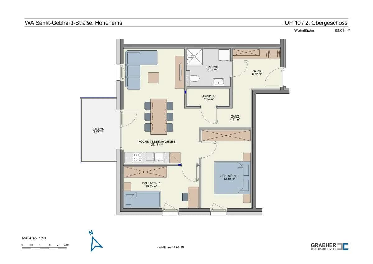 3-Zimmer-Wohnung kaufen in Dornbirn – 65,69 m², € 378.000 – Bild 6 von 6