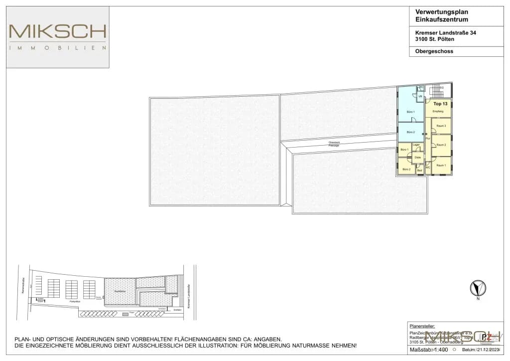 2-Zimmer-Gewerbeimmobilie mieten in Sankt Pölten – 60 m², € 683 – Bild 8 von 8
