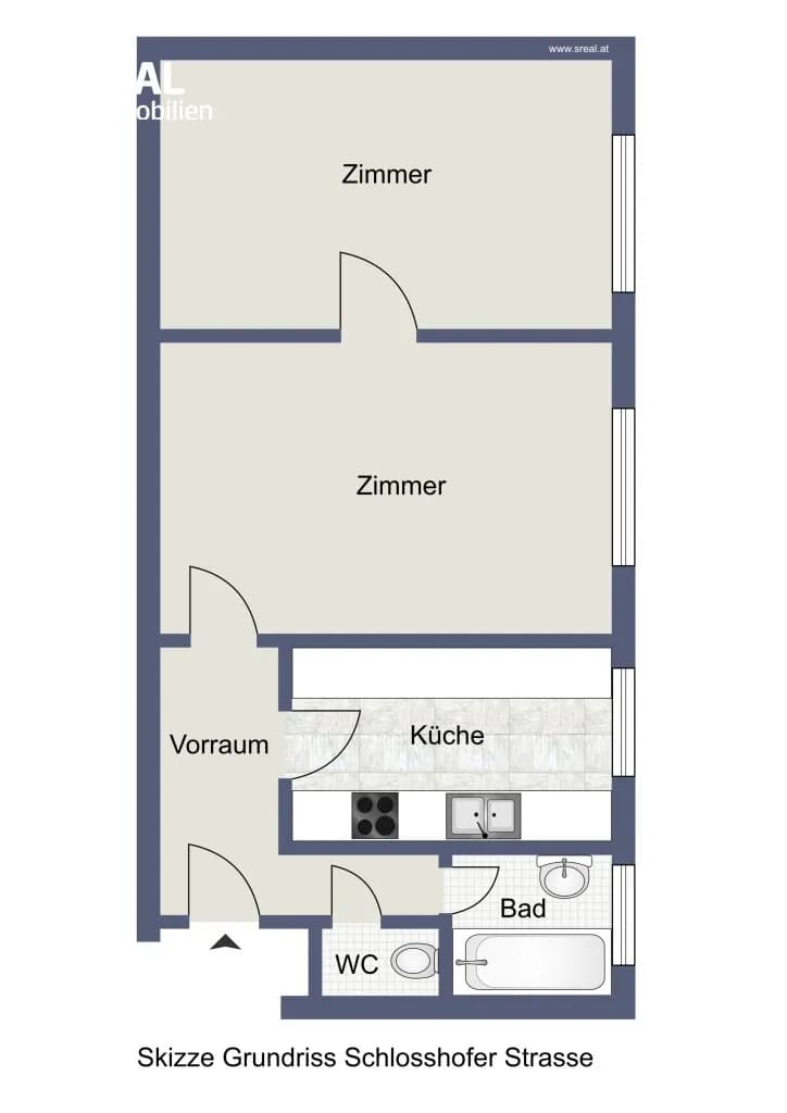 2-Zimmer-Wohnung kaufen in Wien – 55 m², € 179.000 – Bild 8 von 9
