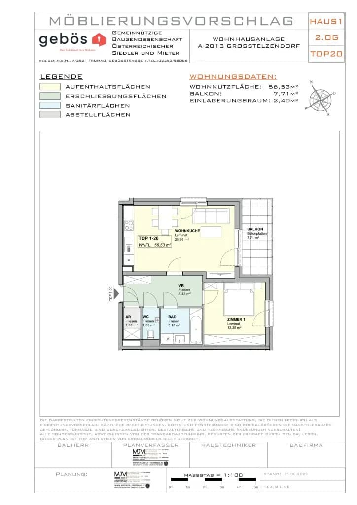 2-Zimmer-Wohnung mieten in Hollabrunn – 56,53 m², € 709 – Bild 15 von 16