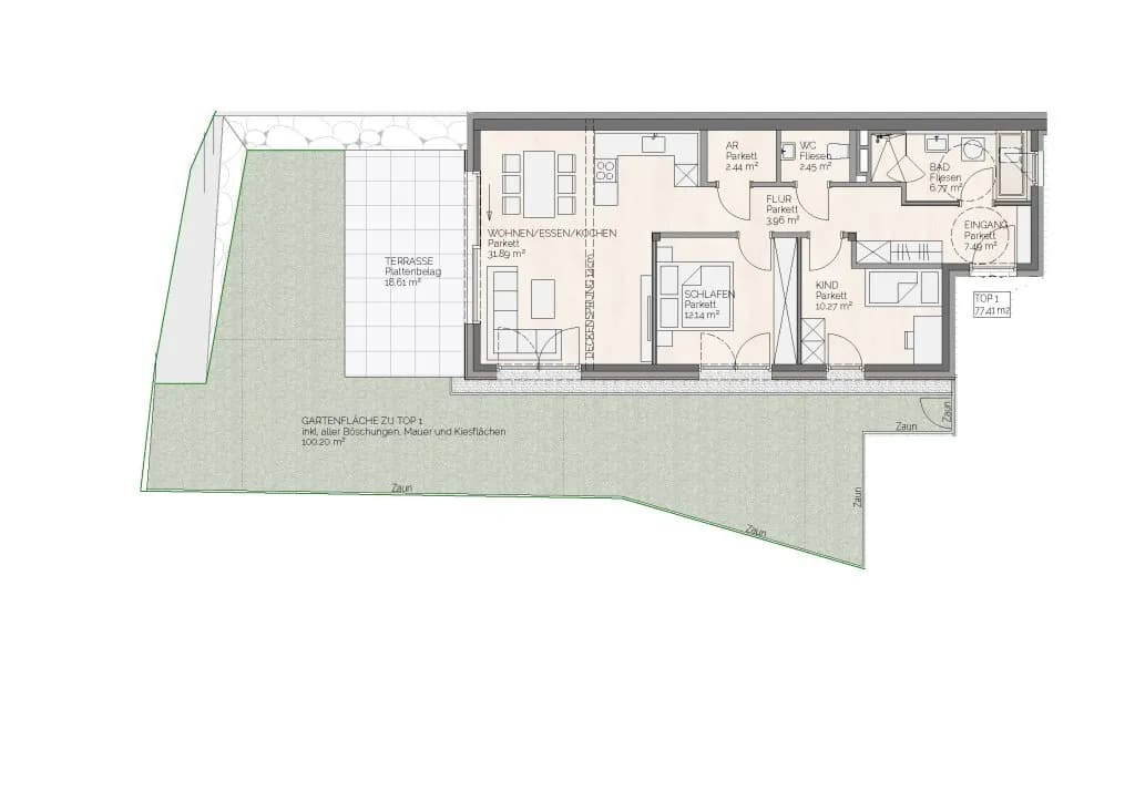 3-Zimmer-Wohnung kaufen in Gmunden – 77,41 m², € 628.000 – Bild 4 von 7