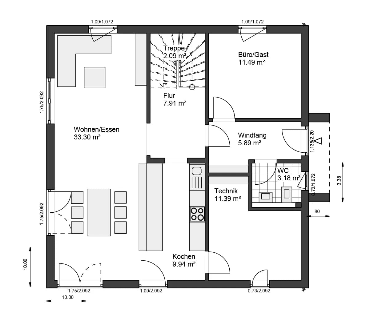 6-Zimmer-Haus kaufen in Wien – 168 m², € 1.345.000 – Bild 2 von 5