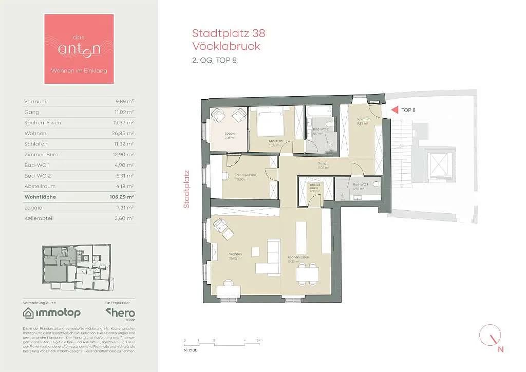 3-Zimmer-Wohnung kaufen in Vöcklabruck – 106,29 m², € 624.800 – Bild 9 von 9