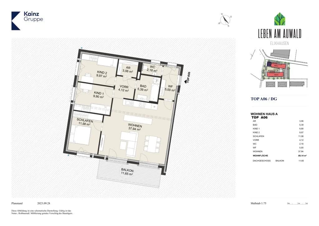 4-Zimmer-Wohnung kaufen in Salzburg-Umgebung – 89,14 m², € 439.000 – Bild 9 von 9