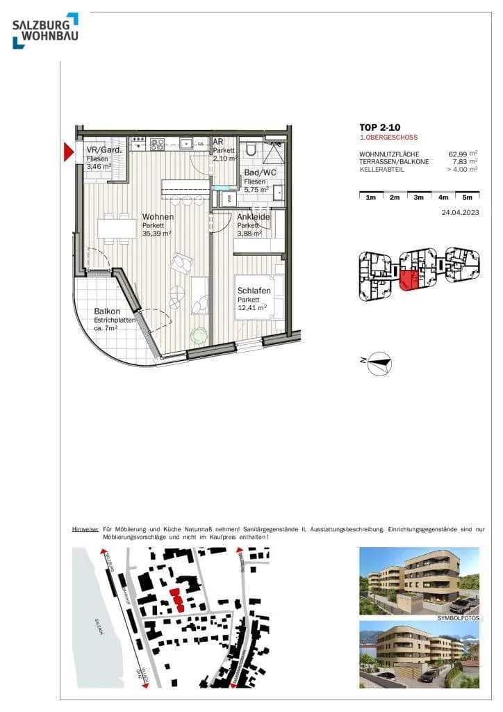 2-Zimmer-Wohnung kaufen in Hallein – 63 m², € 401.100 – Bild 9 von 9
