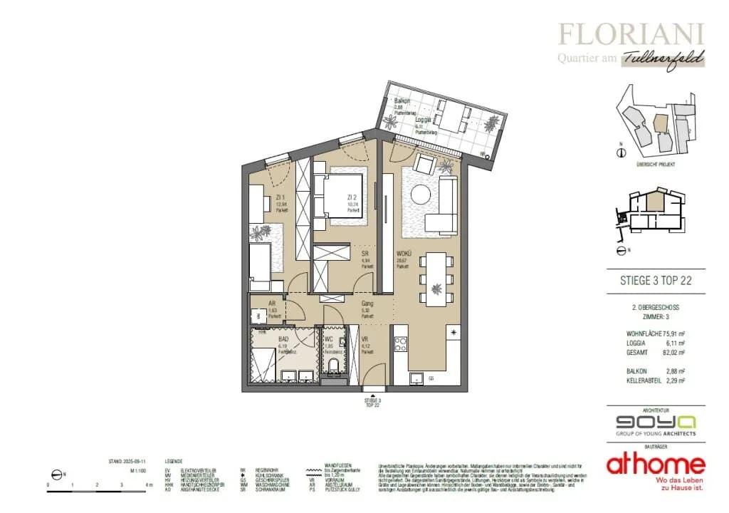 3-Zimmer-Wohnung kaufen in Tulln – 75,91 m², € 357.000 – Bild 25 von 25