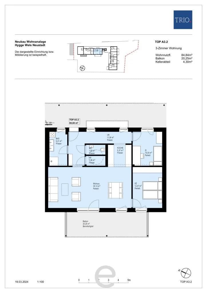 3-Zimmer-Wohnung kaufen in Wels – 84,84 m², € 467.000 – Bild 16 von 19
