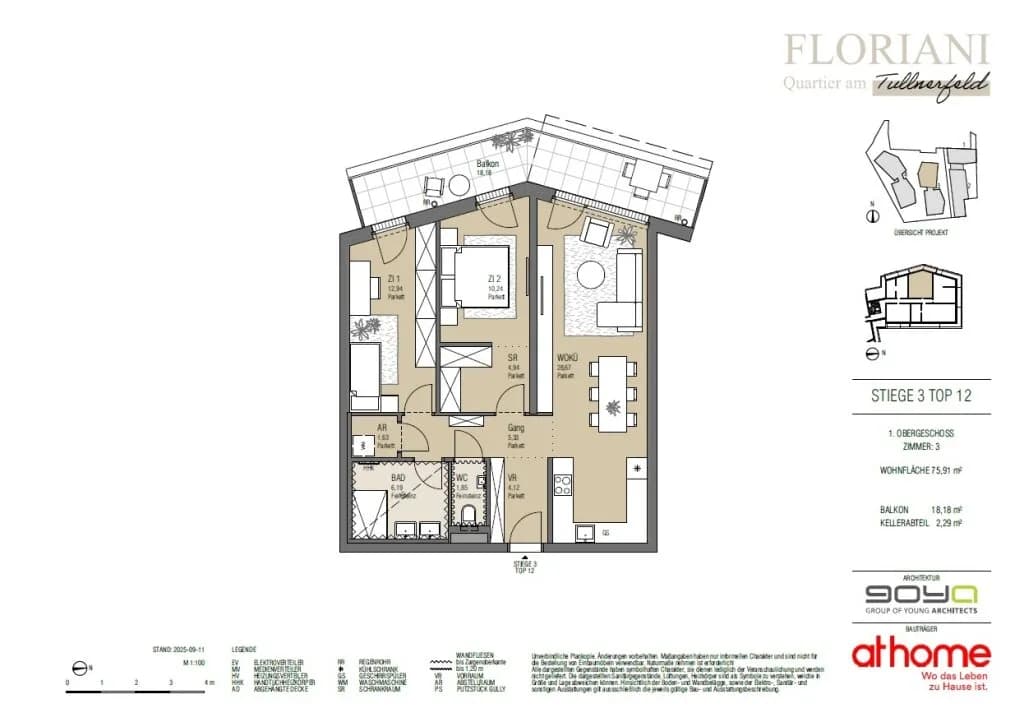 3-Zimmer-Wohnung kaufen in Tulln – 75,91 m², € 345.000 – Bild 30 von 30