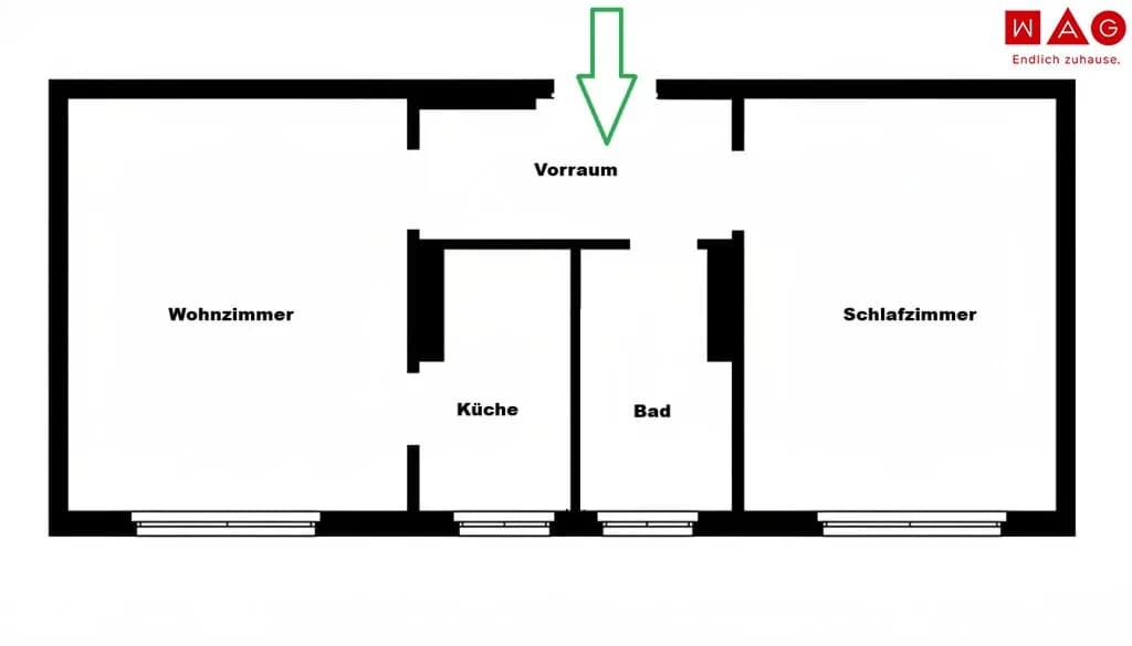 2-Zimmer-Wohnung mieten in Leoben – 50,04 m², € 536 – Bild 8 von 8