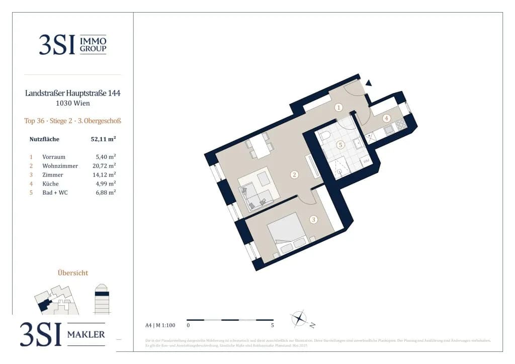 2-Zimmer-Wohnung kaufen in Wien – 52,11 m², € 445.000 – Bild 13 von 13