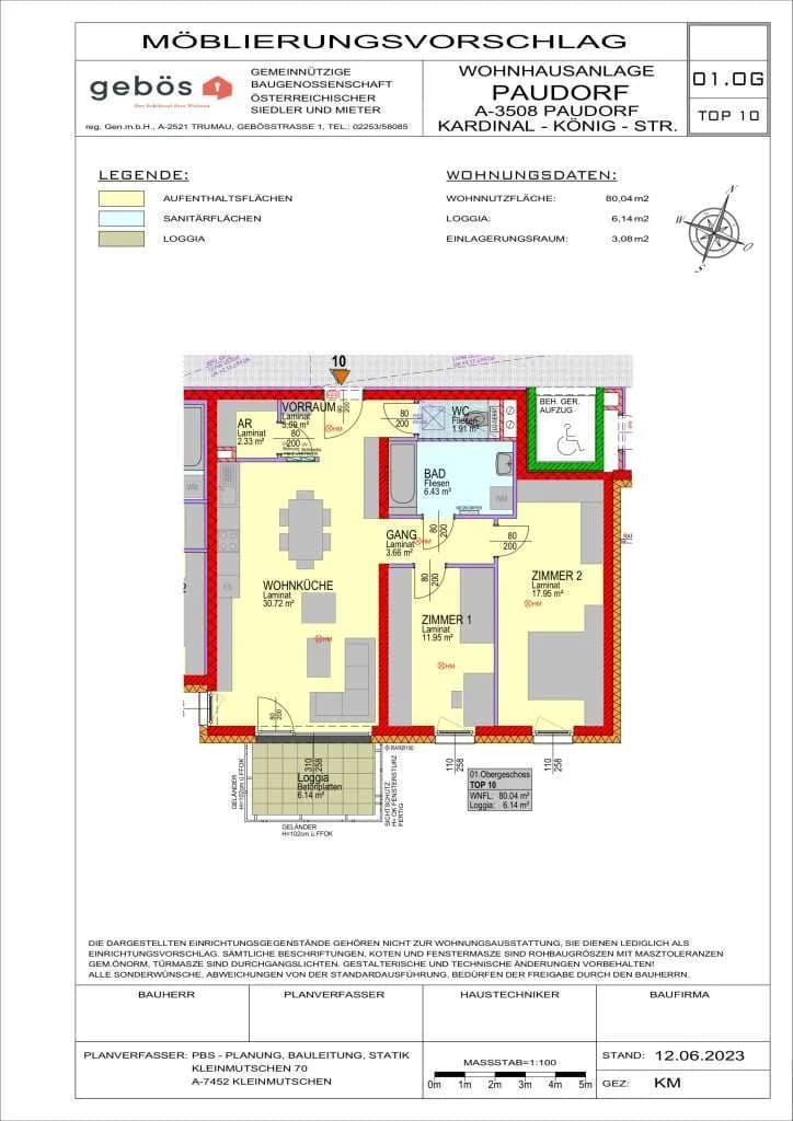 3-Zimmer-Wohnung mieten in Krems Land – 80,04 m², € 1.020 – Bild 17 von 17