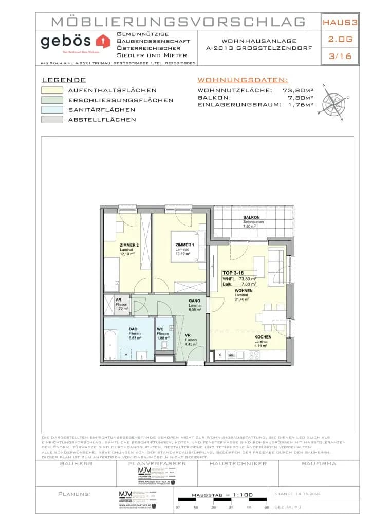 3-Zimmer-Wohnung mieten in Hollabrunn – 73,8 m², € 800 – Bild 20 von 20