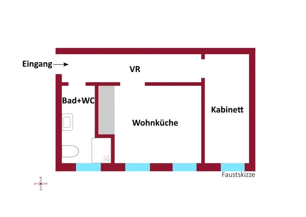 2-Zimmer-Wohnung kaufen in Wien – 40 m², € 179.000 – Bild 3 von 3