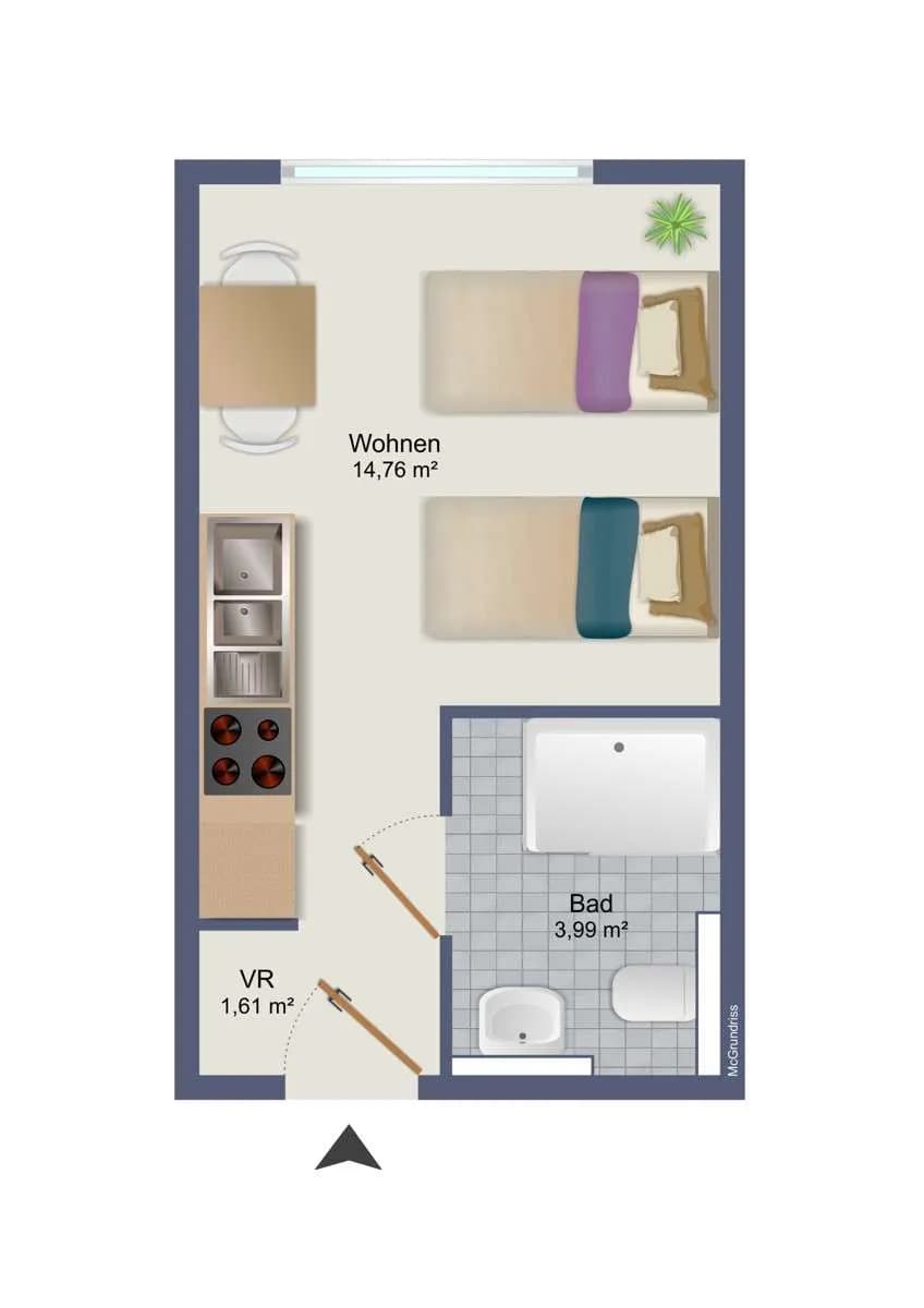 Wohnung kaufen in Graz-Umgebung – 20 m², € 100.000 – Bild 6 von 6