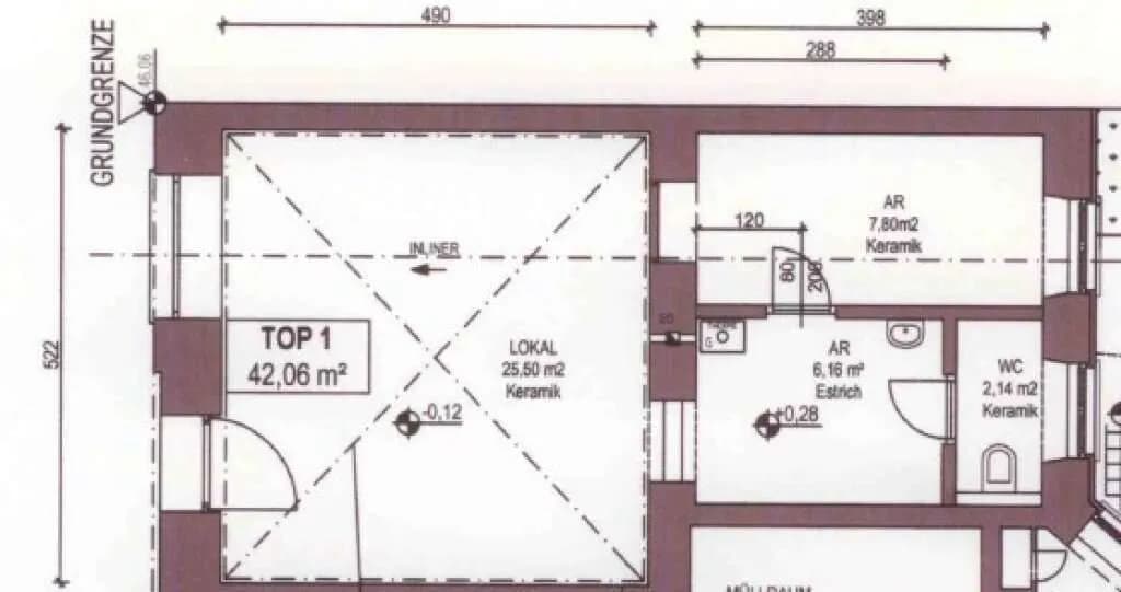 1-Zimmer-Gewerbeimmobilie mieten in Wien – 42 m², € 731 – Bild 9 von 9