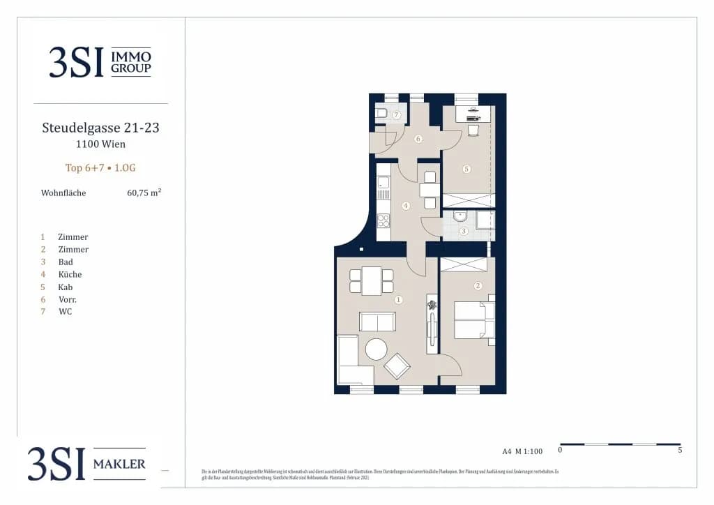 3-Zimmer-Wohnung kaufen in Wien – 60,75 m², € 223.000 – Bild 14 von 14