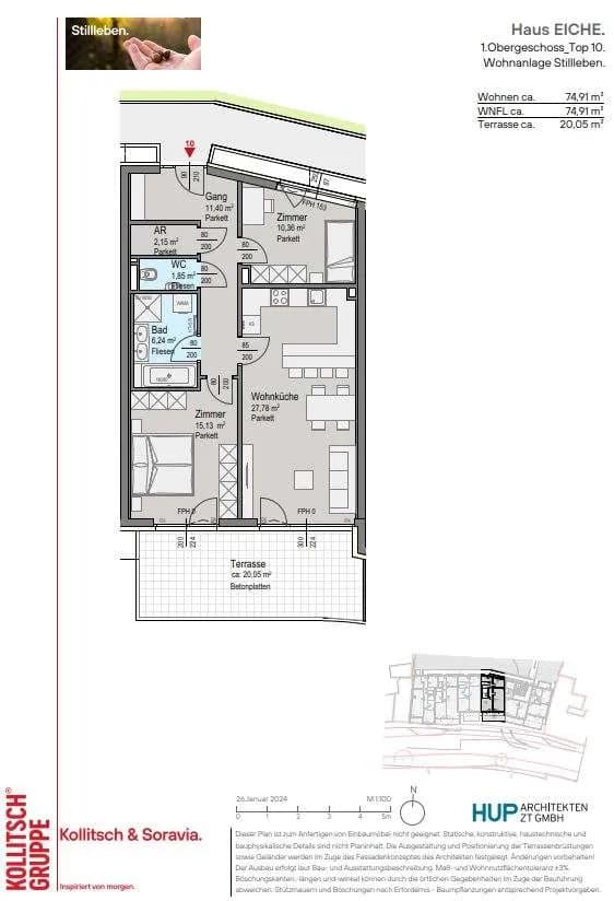 3-Zimmer-Wohnung kaufen in Mödling – 74,91 m², € 434.500 – Bild 9 von 9
