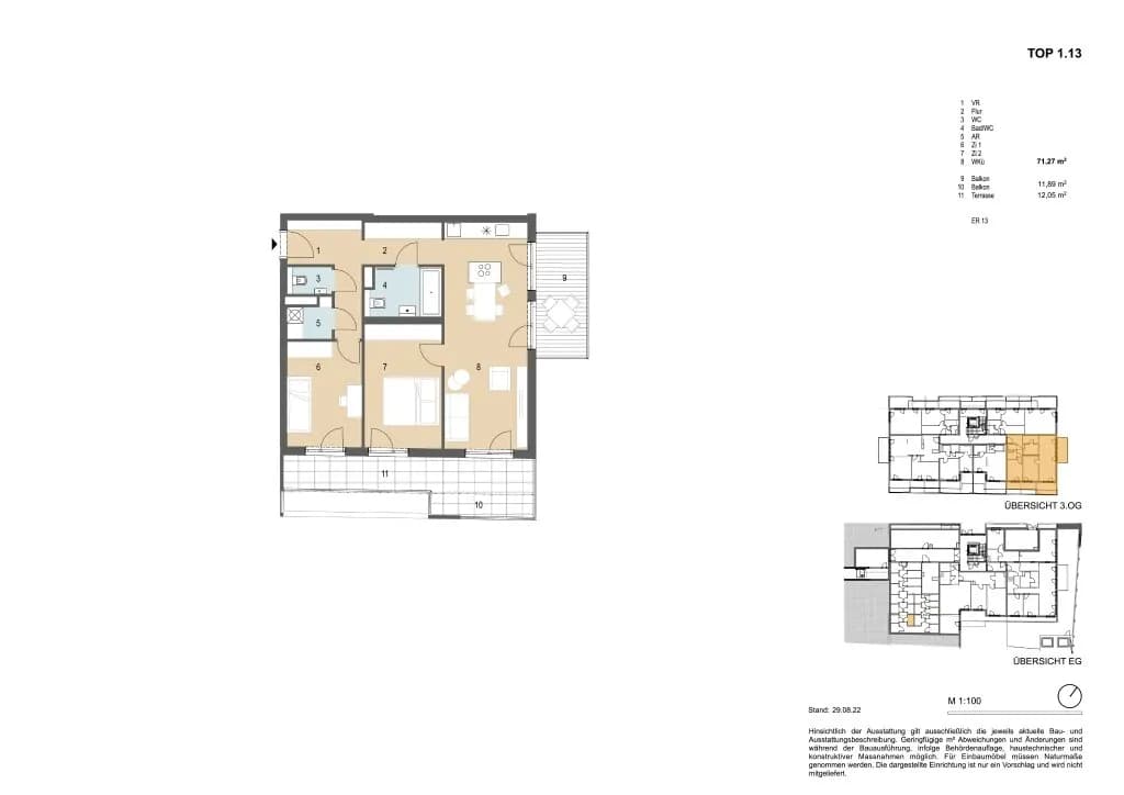 3-Zimmer-Wohnung kaufen in Tulln – 71,27 m², € 545.000 – Bild 8 von 9