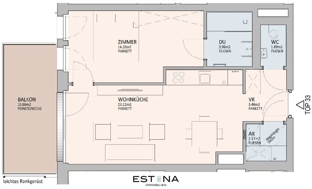 2-Zimmer-Wohnung kaufen in Wien – 48,97 m², € 470.000 – Bild 9 von 9